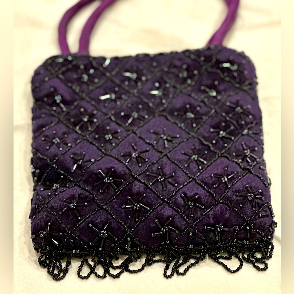 Beaded Purple Purse
